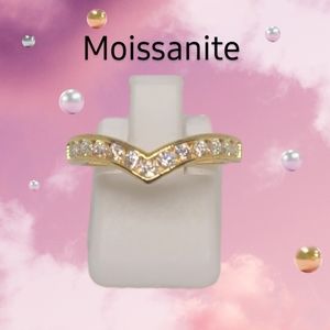 NEW Moissanite VS EF Wishbone Gold Ring